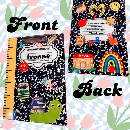Composition Book Ruler Clipboard