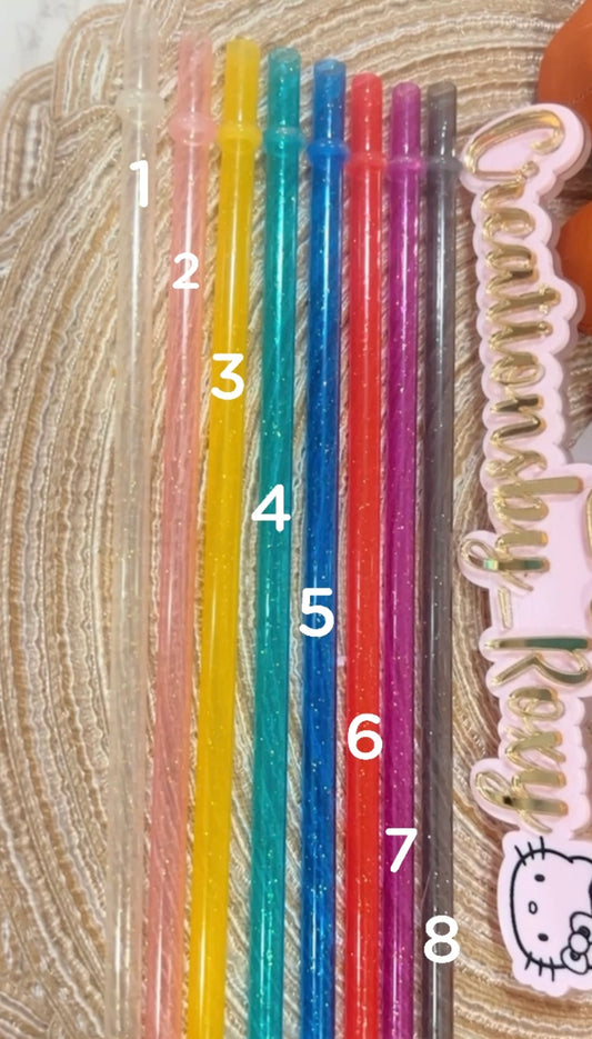 Glitter Plastic Straws