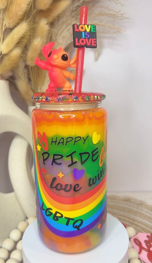 Pride red stitch